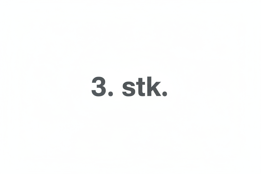 et bilde med hvit bakgrunn hvor teksten 3. stk vises