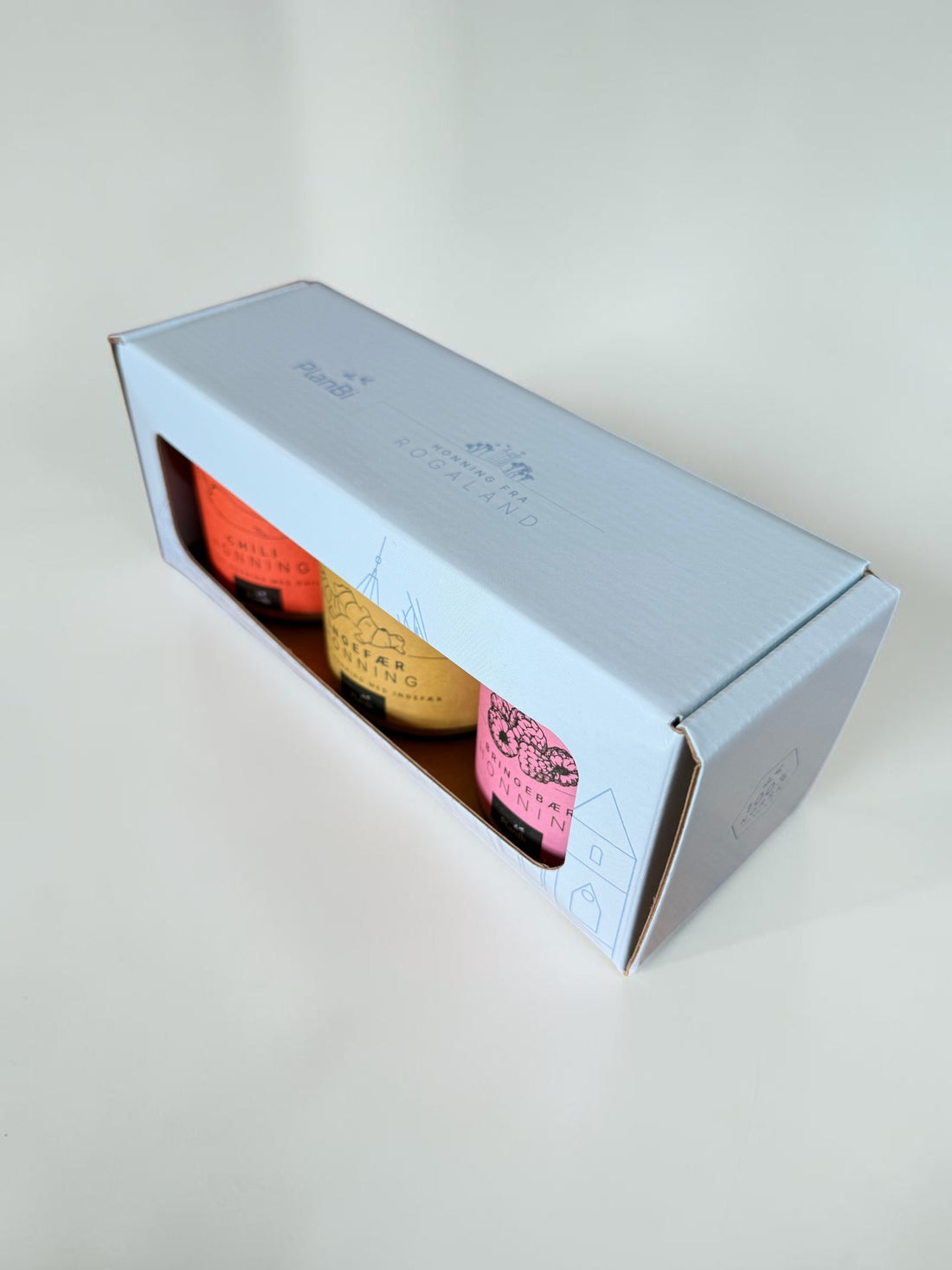 Gavepakke 3x 250g honning (blå)