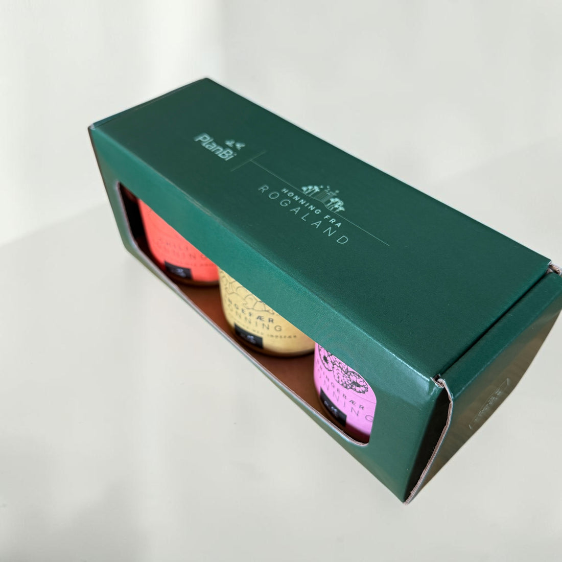 Gavepakke 3x 250g honning (grønn)