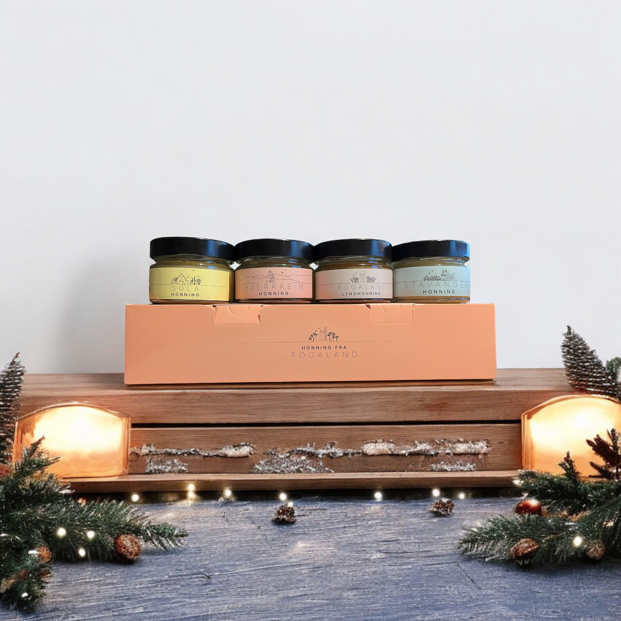 Gavepakke 4 x 125g honning
