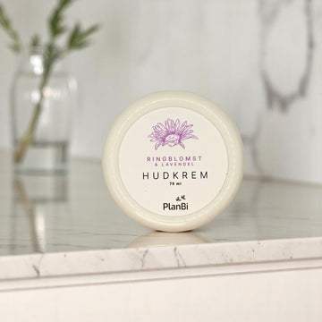 Hudkrem med ringblomst og lavendel