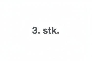 et bilde med hvit bakgrunn hvor teksten 3. stk vises